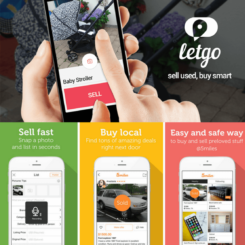 5Miles and LetGo: 2 Free Apps That Make Decluttering For A Move A Breeze